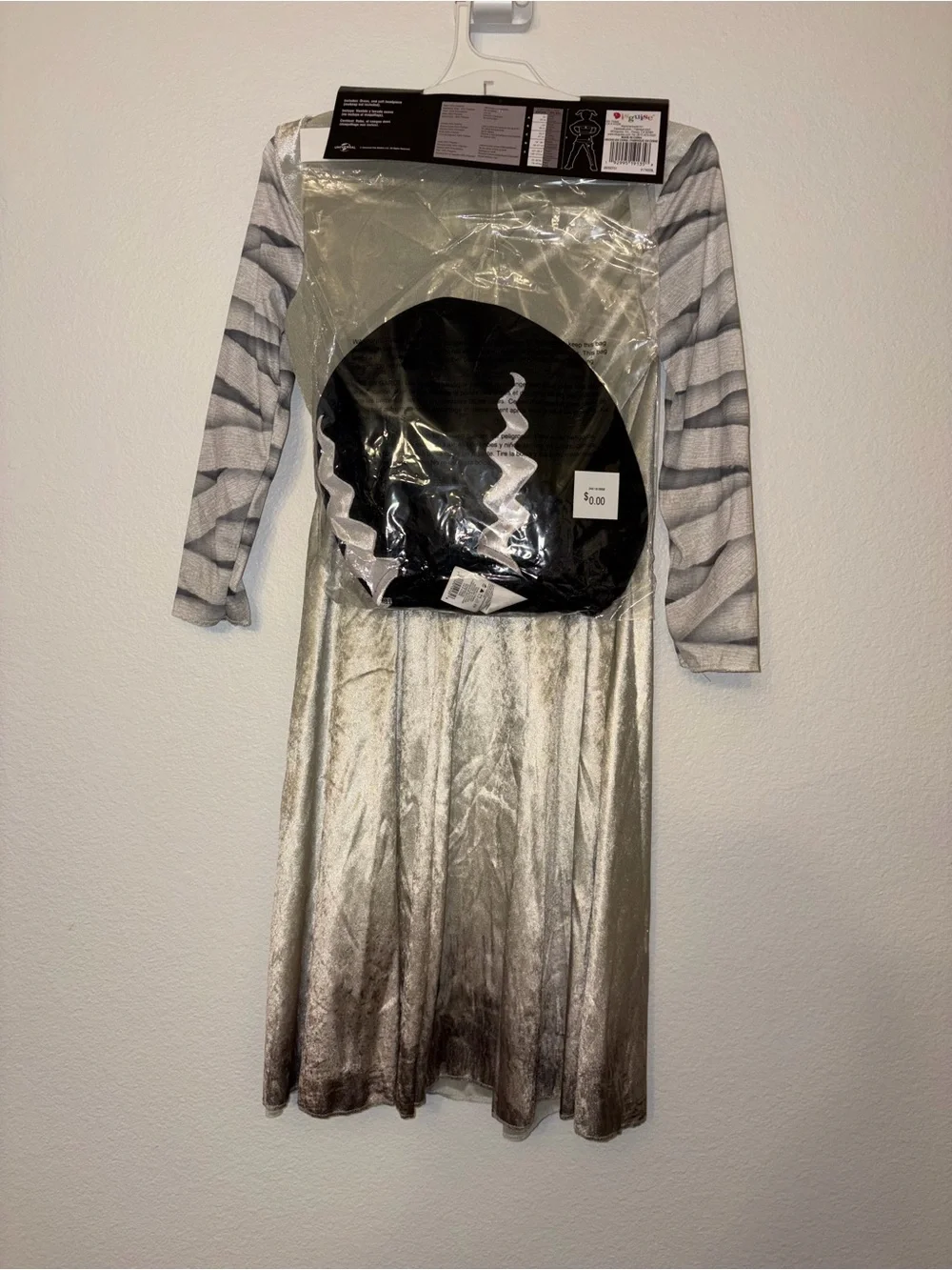 NWT Universal Monsters Bride of Frankenstein Costume Girls Size 4-6X Halloween